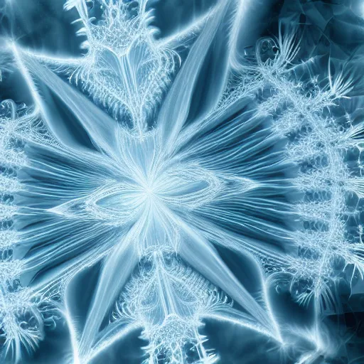 Image similar to ice crystals, fractal design, 4 k photograph