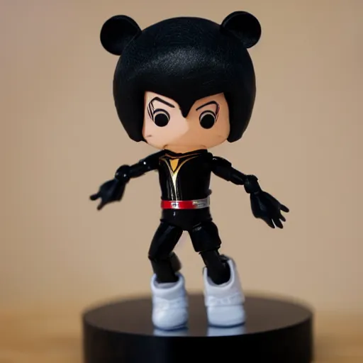 Image similar to single michael jackson, michael jackson, black panther, michael jackson, michael jackson, michael jackson, michael jackson, michael jackson, ( ( ( mickey mouse ) ) ), nendroid, stephen bliss style