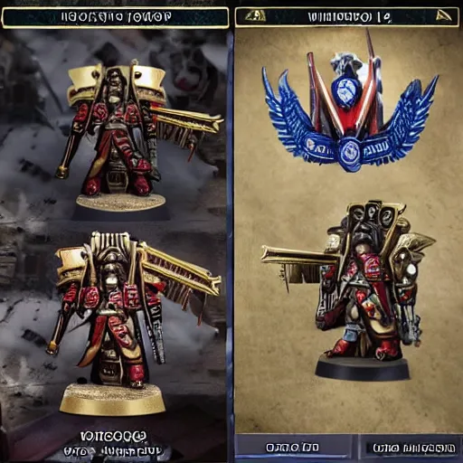 Image similar to God Emperor BongBong Marcos, Warhammer 4K ,