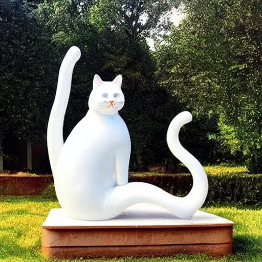 Prompt: “a sculpture of a cat by Jeff Koons”