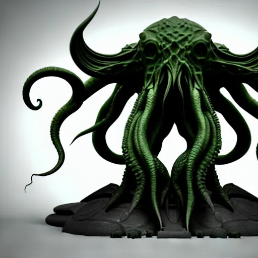 Image similar to cthulhu, octane render, unreal engine, ultradetailed, stylized as a 3 dimensional render