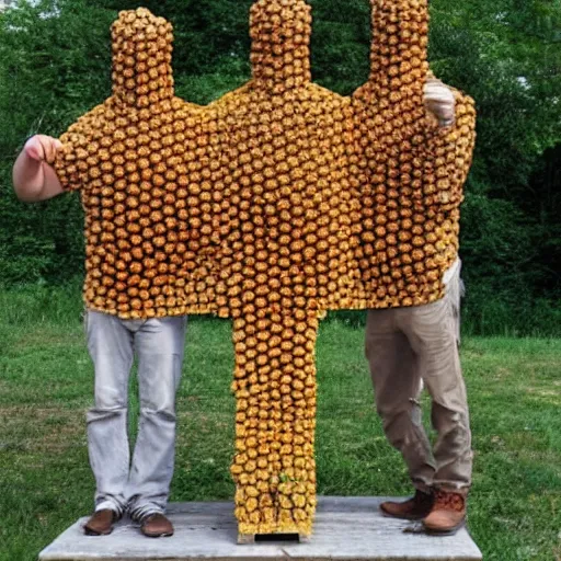 Prompt: man made out of bees