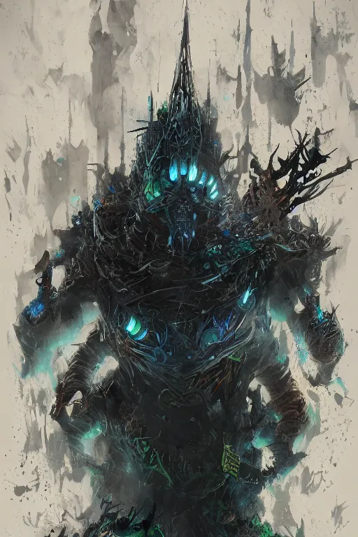 Image similar to ink acid shadow keeper, painted by erol otus and david thierree and dan adkins and john berkey, trending on artstation, volumetric lighting macro view muted colors, iridescent colors, dark academia, symbolism, brushwork