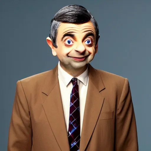 Prompt: rowan atkinson playing mr. bean as a cute humanoid fox