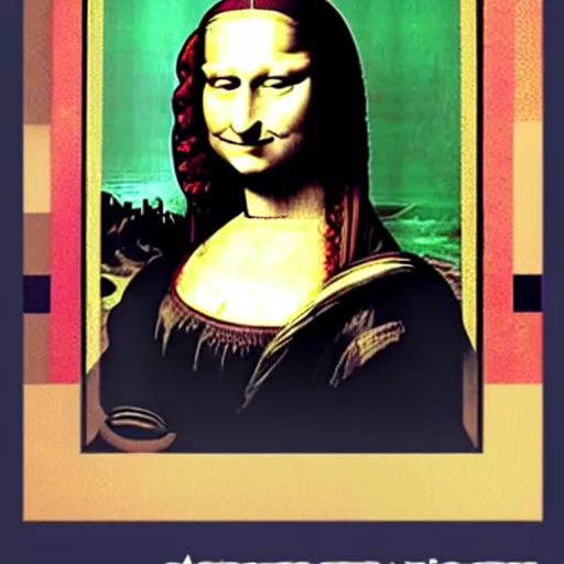 Image similar to monalisa, collage, constructivist artwork, internet collage, vintage