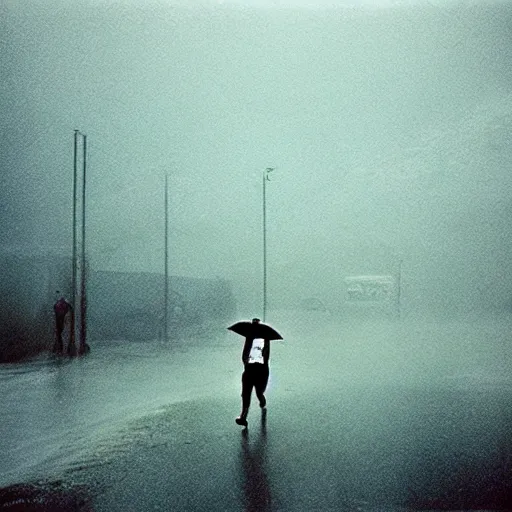 Image similar to a man running into the storm by Trent Parke, clean, detailed, Magnum photos