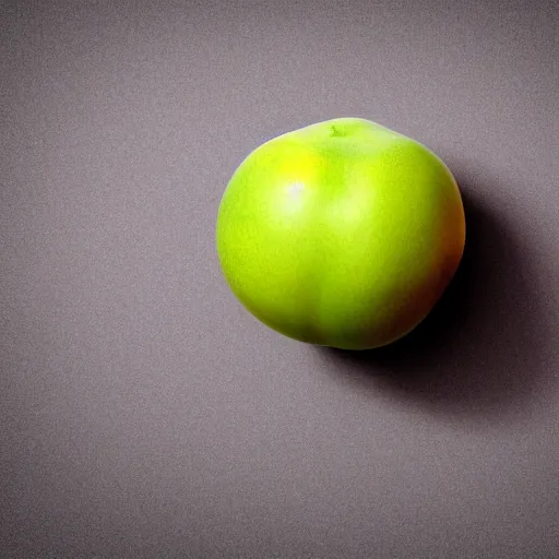 Image similar to centered hyper-realistic single piece of fruit, gray background