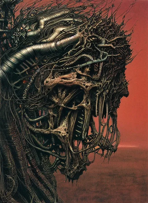 Prompt: a side view of spirit of Saint Capibara, highly detailed, art by Ayami Kojima, Beksinski, Giger