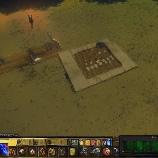 Image similar to rimworld, cinematic, hyperreal, exciting, god rays