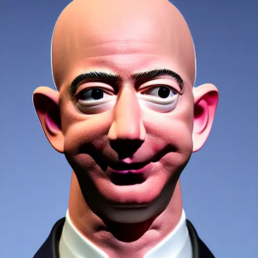 Image similar to Jeff Bezos as a troll doll, studio photo, award-winning, detailed, 4k