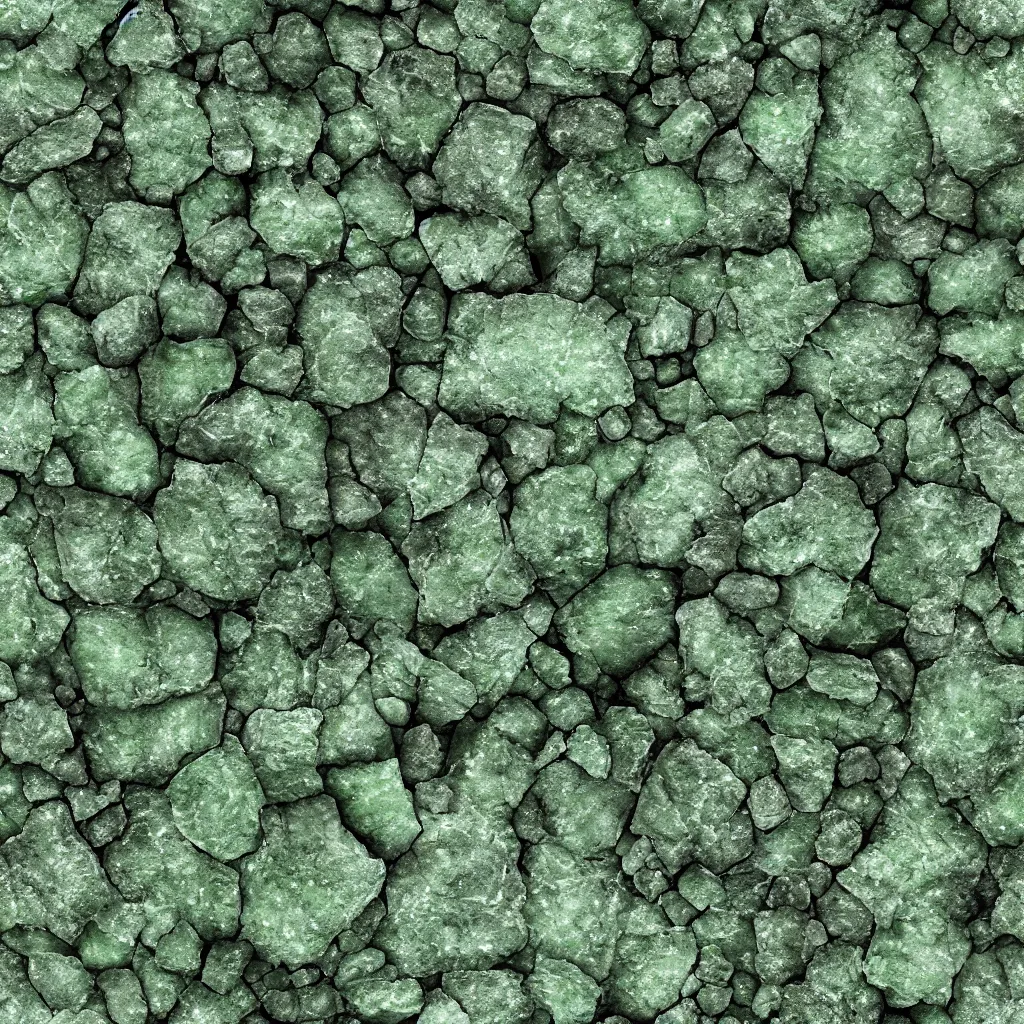 Image similar to long green crystals sticking out of the rock surface, detailed ground terrain albedo texture, flat, 2 d texture, seamless