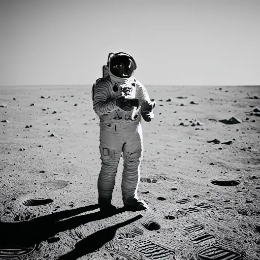 Image similar to an elderly man on the surface of the moon, 🌕, 🍦, eating ice cream, tourist, canon eos r 3, f / 1. 4, iso 2 0 0, 1 / 1 6 0 s, 8 k, raw, unedited, symmetrical balance, wide angle