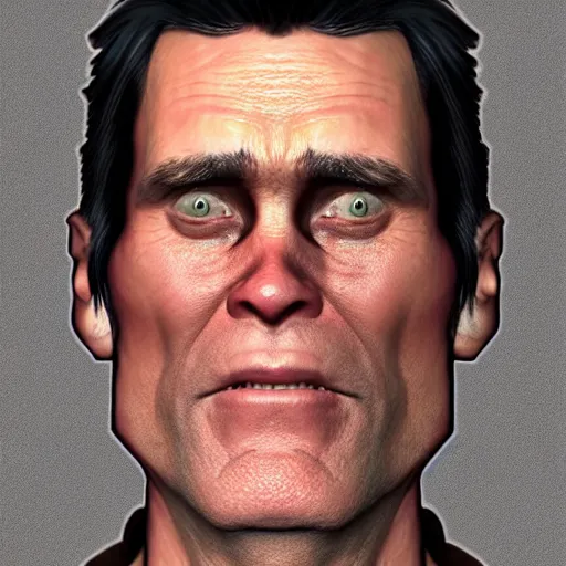 Image similar to UV Texture map of jim carrey face, game textures, call of duty textures