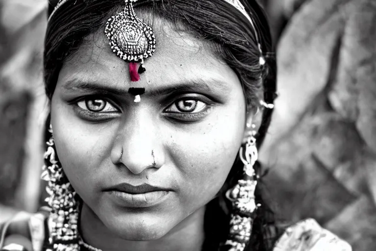 Image similar to an indian women, realistic, cinematic style, 35mm