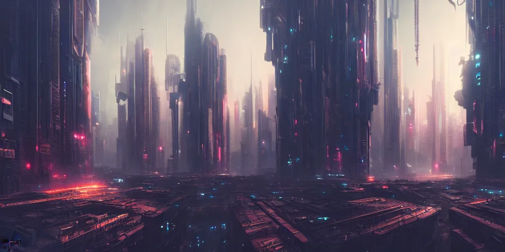 cyberpunk city, 4k resolution, ultra detailed, matte oil painting