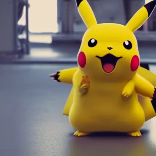 Prompt: pikachu extremely muscled, muscles, realistic, 4 k, photographic