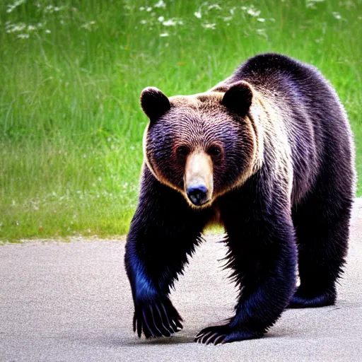 Image similar to a bear entering in picnic are, people are panicking and running