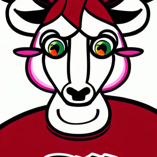 Image similar to funny goat, illustration, vector art, s clean lines, clip art, on white background, pinterest, artstation, deviantart