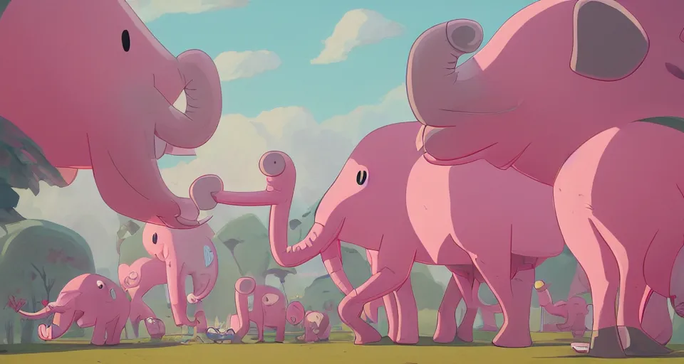 Pink Elephants Everywhere!!!!!!(REMAKE) by TomboyJessie13 on