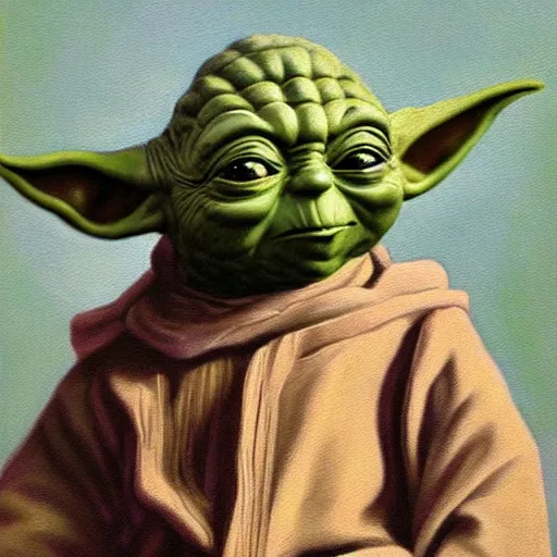 Image similar to Yoda in a painting by John James Audobon