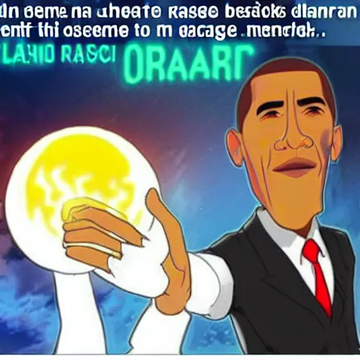 Image similar to obama using rasengan against climate change