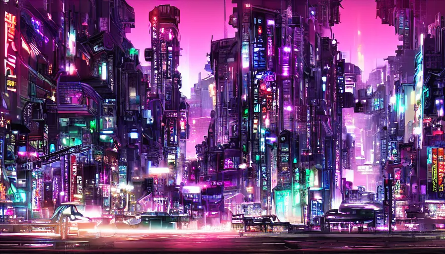 Image similar to Neo Tokyo cyberpunk style cityscape, digital art