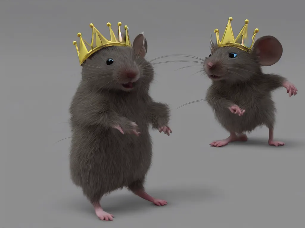 Prompt: a computer mouse the king of ordinary mice wears a crown, highly detailed, sharp focus, cinematic lighting, unreal engine 5, neon version of style jim burns