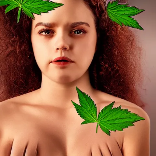 Prompt: princess of cannabis, realistic, hyper real, photograph