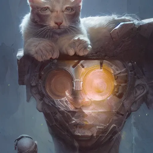 Image similar to Schrodinger cat, quantum mechanics, highly detailed, smooth, artstation, digital illustration by Ruan Jia and Mandy Jurgens and Artgerm and Wayne Barlowe and Greg Rutkowski and Zdislav Beksinski