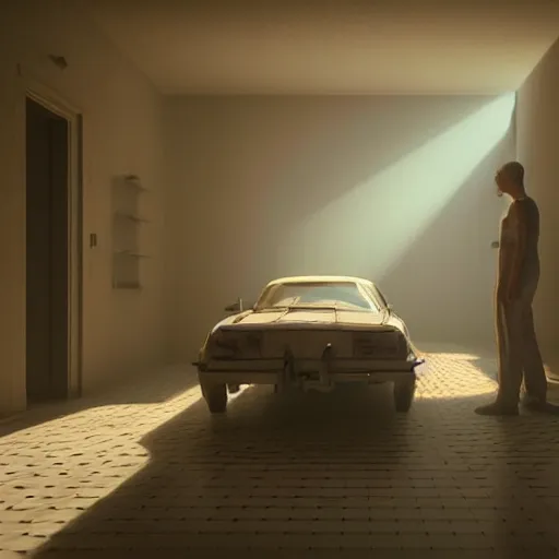 Image similar to colour aesthetic photography of scene from duna ( 2 0 2 1 ) by denis villeneuve and gregory crewdson style with hyperrealistic highly detailed faces. many details by andrei tarkovsky and caravaggio in sci - fi style. volumetric natural light hyperrealism rendered in blender and octane render
