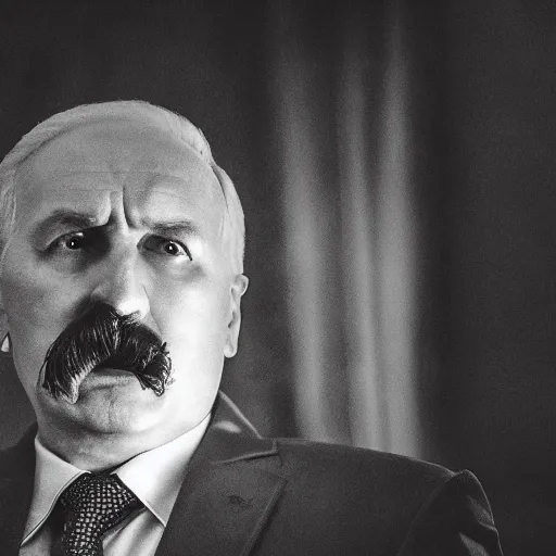 Image similar to Lukashenko as Lovecraft\'s cosmic horror with tentacles and red eyes, photography, DSLR, ultra detailed, 8k