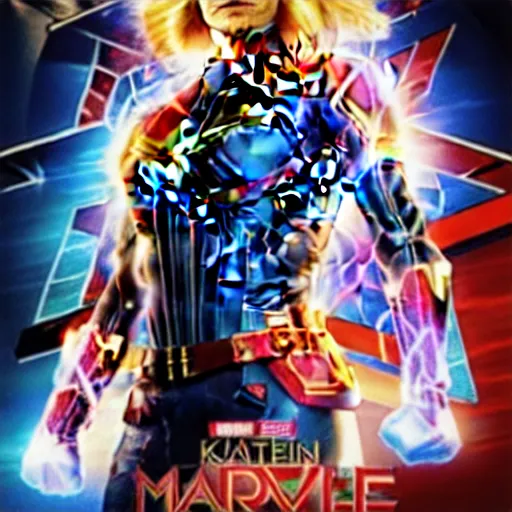 Image similar to Katee Sackhoff as Captain Marvel on movie poster