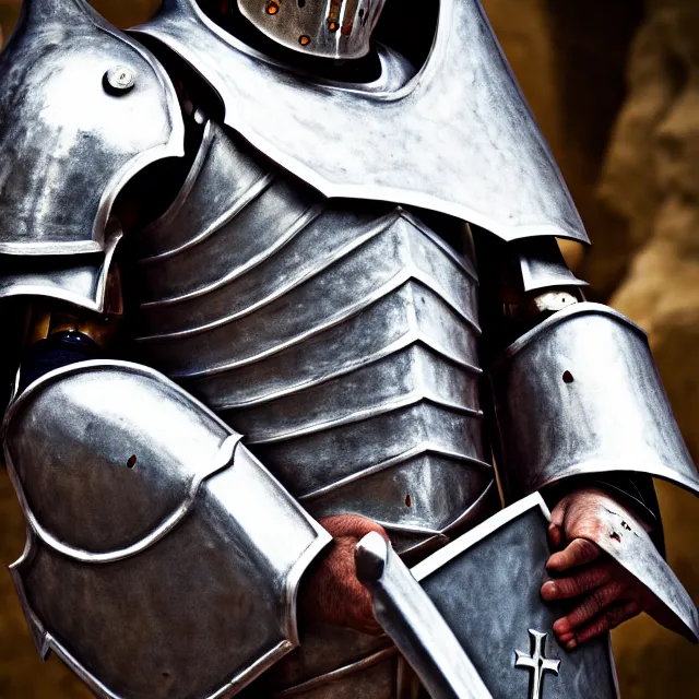 Image similar to photo of a holy paladin knight, highly detailed, 4 k, hdr, smooth, sharp focus, high resolution, award - winning photo