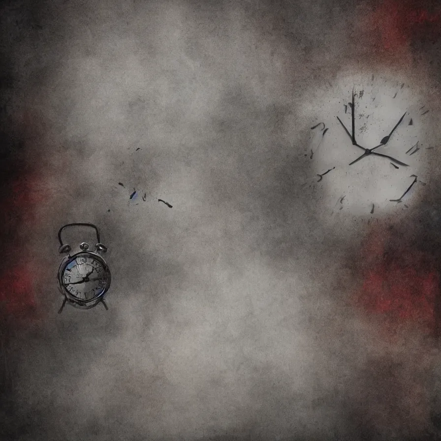 Prompt: Artwork titled: 'When Time Drags On', atmospheric