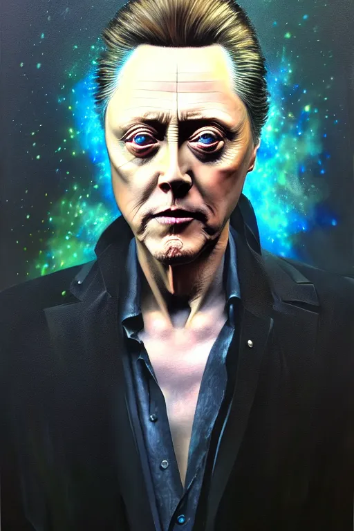 Prompt: hyperrealistic mixed media painting of Christopher Walken, full body, stunning 3d render inspired art by P. Craig Russell and Barry Windsor-Smith + perfect facial symmetry + dim volumetric lighting, 8k octane beautifully detailed render, post-processing, extremely hyperdetailed, intricate, epic composition, grim yet sparkling atmosphere, cinematic lighting + masterpiece, trending on artstation, very very detailed, masterpiece, stunning