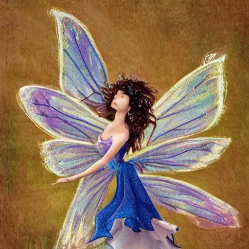 Image similar to a magical fairy that dances in the wind