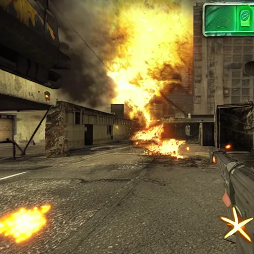 Image similar to Modern Warfare 2 tactical nuke called by Luigi in game screenshot