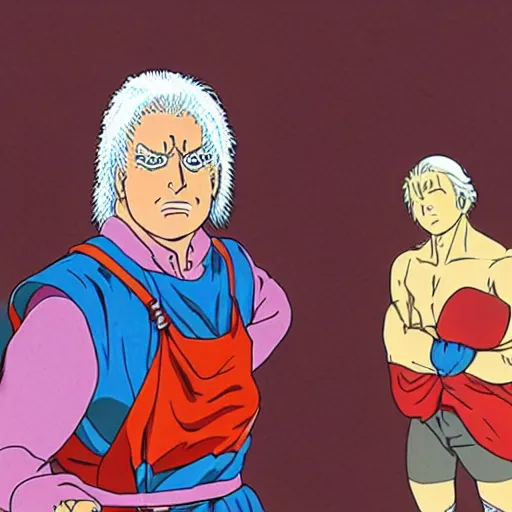 Image similar to ric flair, anime style, akira toriyama style