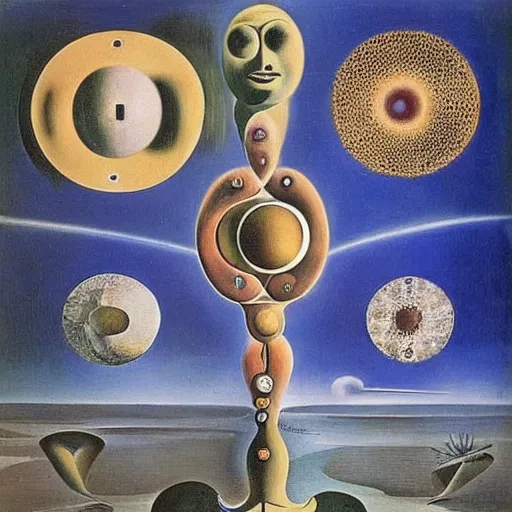 Image similar to the multiverse by salvador dali