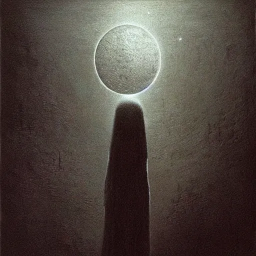 Prompt: moon's haunted, ultra detailed, photorealistic, art style beksinski.
