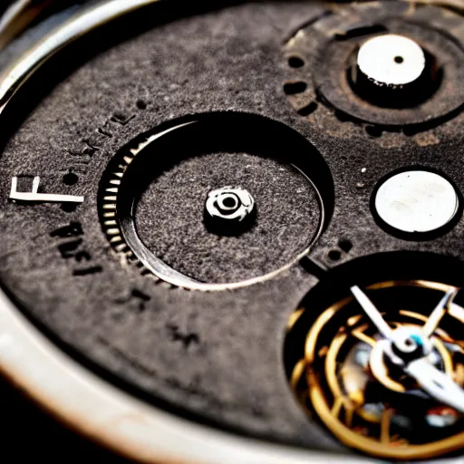 Prompt: workings of an antique watch, macro, atmospheric