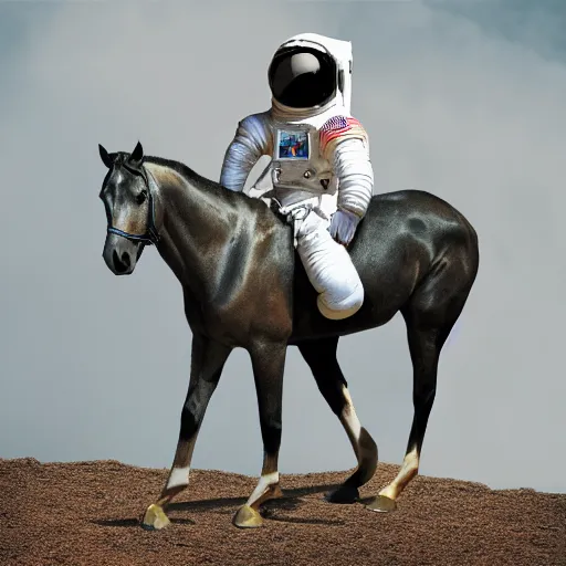 Image similar to horse in astronaut suit