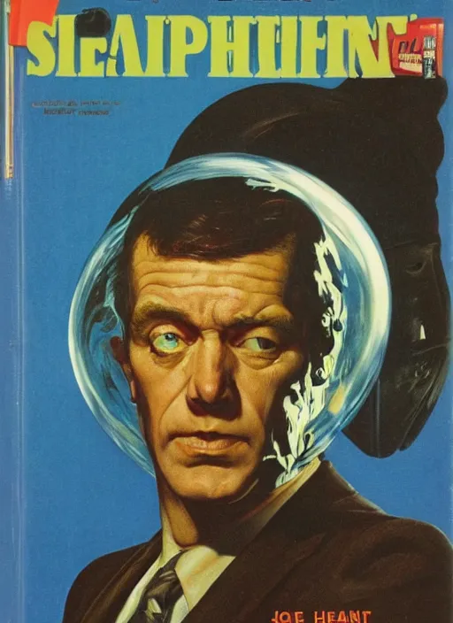 Image similar to head and shoulders portrait of joe egan as a pulp science fiction alien in the sun , by norman rockwell