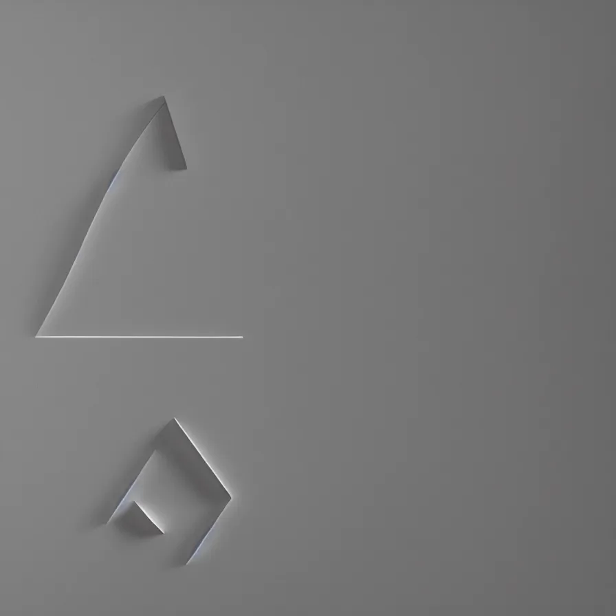 Prompt: circle triangle square letter in the style of zaha hadid