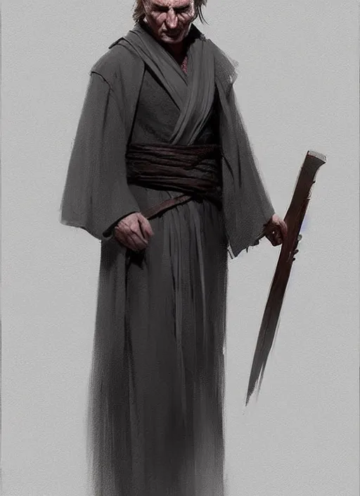 Prompt: old Liam Neeson, short beard! long hair! robes! modern, highly detailed, digital painting, artstation, concept art, sharp focus, illustration, by greg rutkowski