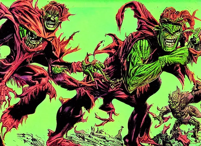 Image similar to green goblin illustration by mike ploog