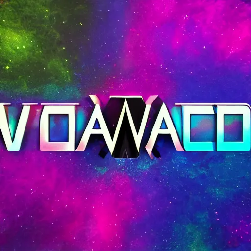 Image similar to a and w vaporwave logo, colorful, digital art, cosmic, 3 d high definition, trending on art station, photorealistic, high resolution, 8 k, octane, hyper detailed, insane details, intricate, elite, ornate, elegant trend, highly detailed and intricate, sharp focus, photography, unreal engine