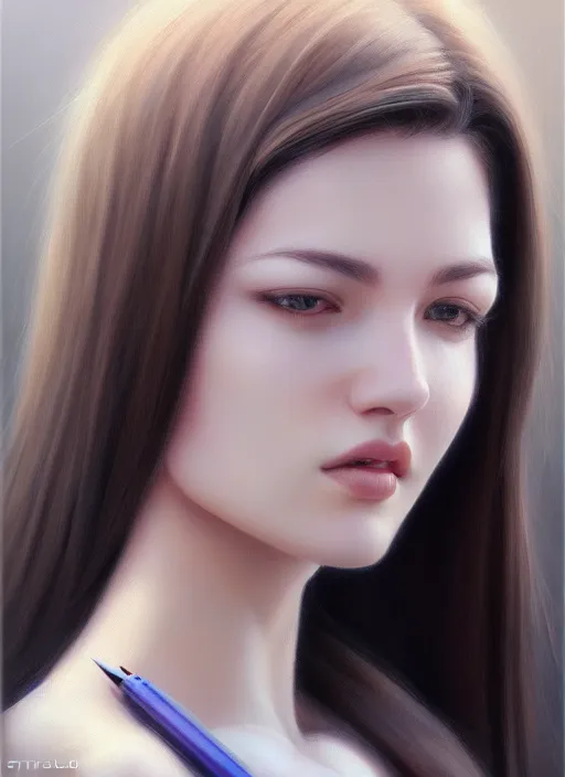 Image similar to photo of a gorgeous young woman in the style of stefan kostic, realistic, sharp focus, 8 k high definition, insanely detailed, intricate, elegant, art by stanley lau and artgerm