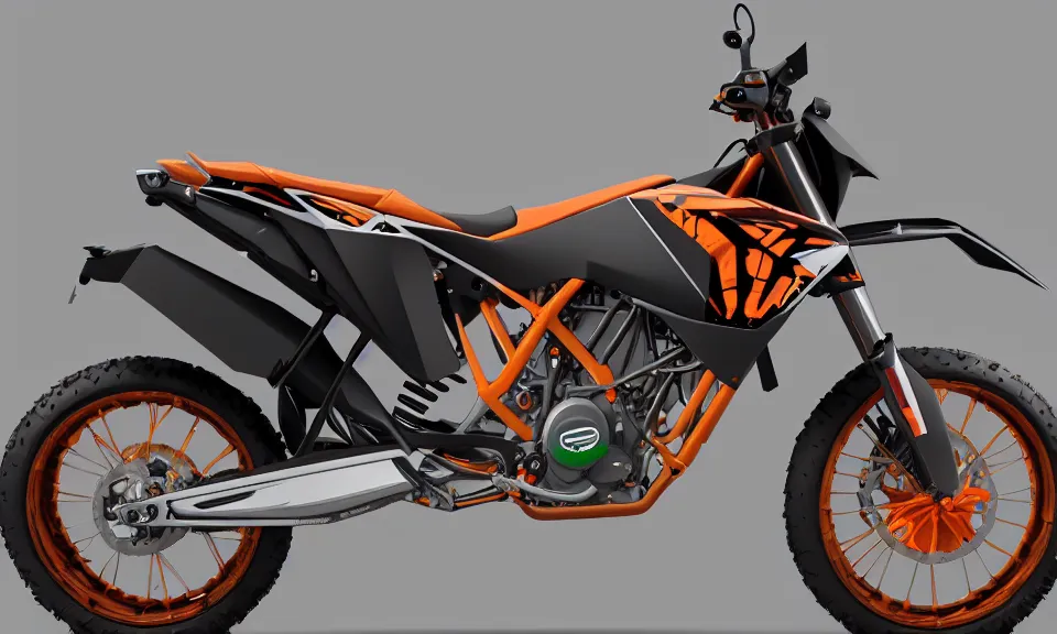 Prompt: Highly detailed 3D model of KTM XCW, Unreal Engine, Blender, 4K