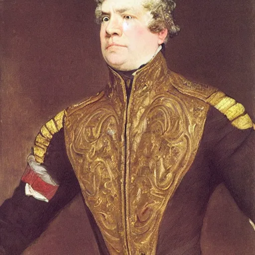 Image similar to george - wendt as an 1 8 th century nobleman, painted by john everett millais